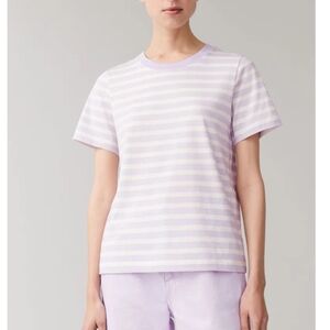 COS cotton boxy fit striped T-shirt Sz M